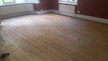 Parquet floor before restoration in Floor Sanding Chiswick